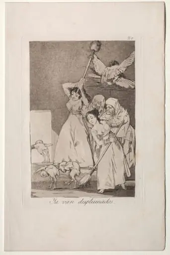 There They Go Plucked, Plate 20, by Francisco Goya