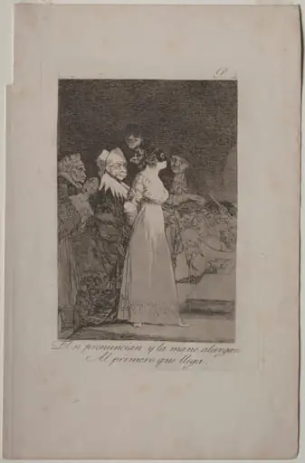 They Say "Yes" and Give Their Hand to the First Comer, Plate 2, by Francisco Goya