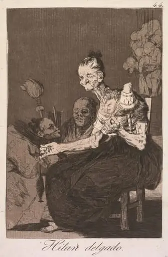 They Spin Finely, Plate 44, by Francisco Goya