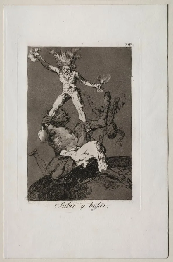 To Rise and to Fall, Plate 56, by Francisco Goya, 1799