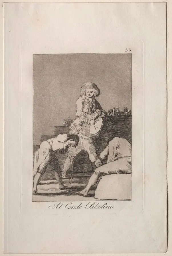 To the Count Palatine, Plate 33, by Francisco Goya, 1799
