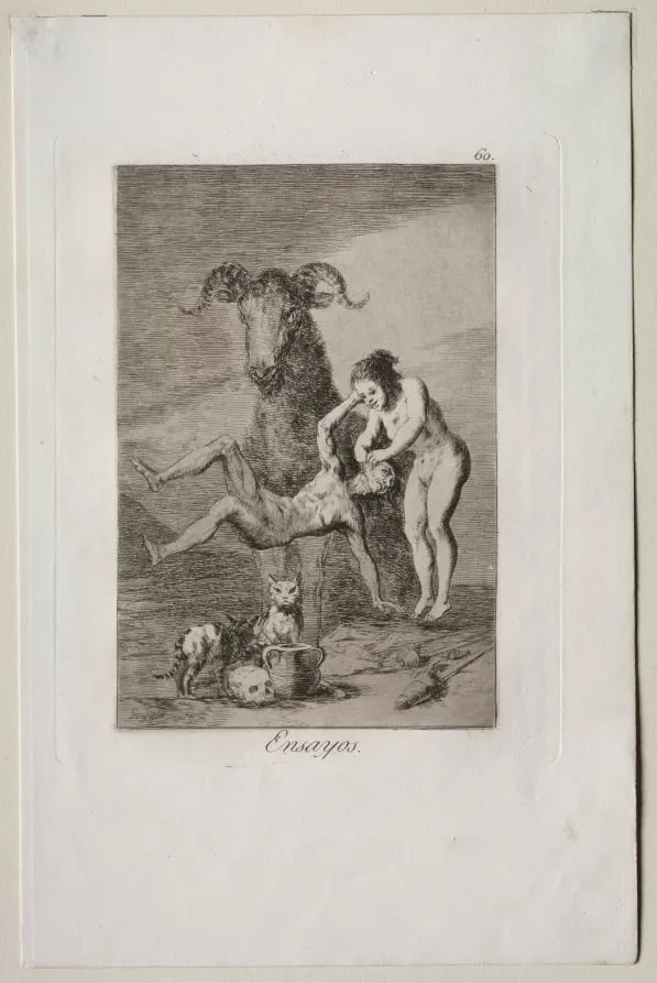 Trials, Plate 60, by Francisco Goya, 1799