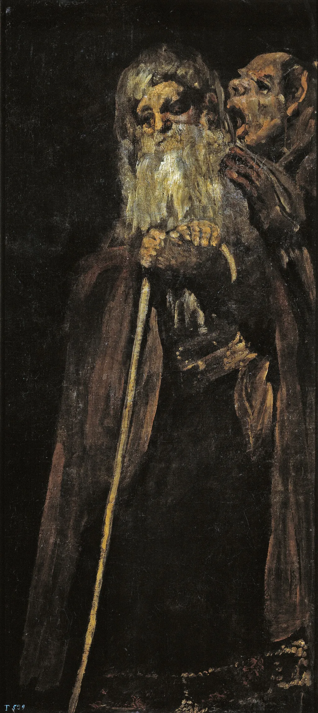 Two Old Men, by Francisco Goya, oil, 1819