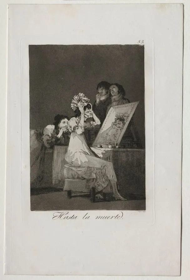 Until Death, Plate 55, by Francisco Goya, 1799