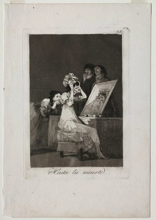 Until Death, Plate 55, by Francisco Goya, 1799