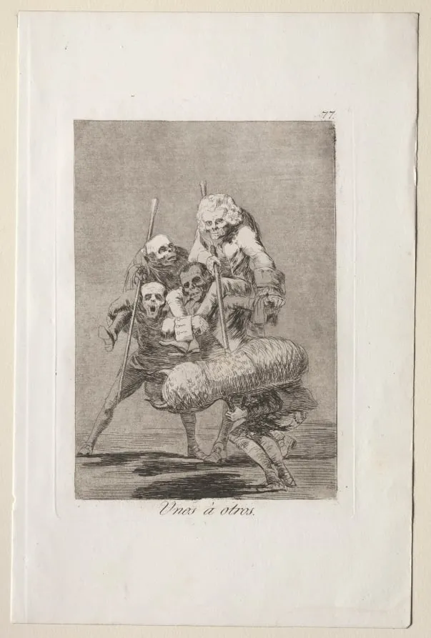 What One Does to Another, Plate 77, by Francisco Goya, 1799