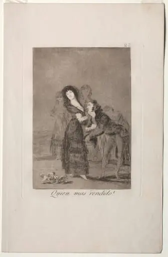 Which of Them is the More Overcome?, Plate 27, by Francisco Goya