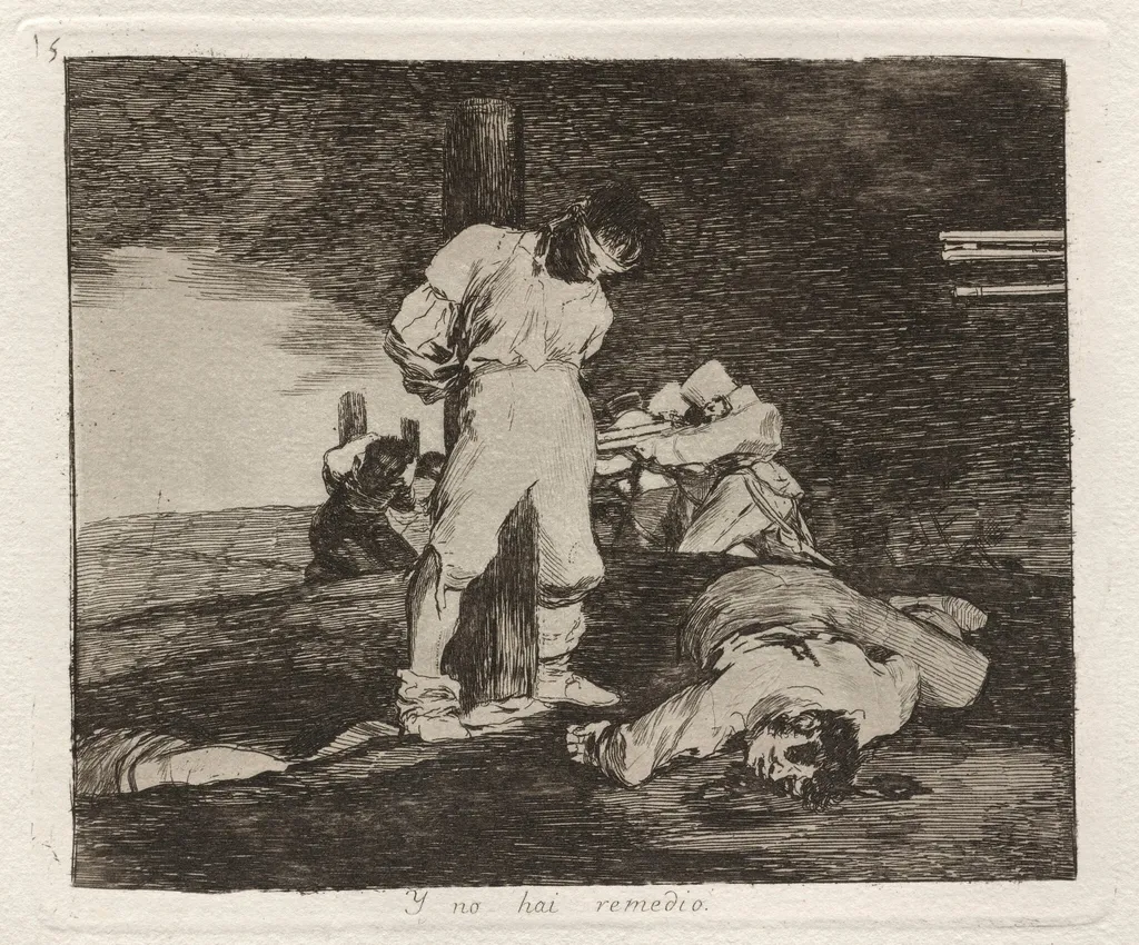 Y no hai remedio (And There's No Help for It), by Francisco Goya, ink