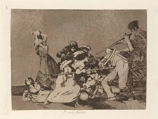 Y son fieras (And They Are Like Wild Beasts), by Francisco Goya