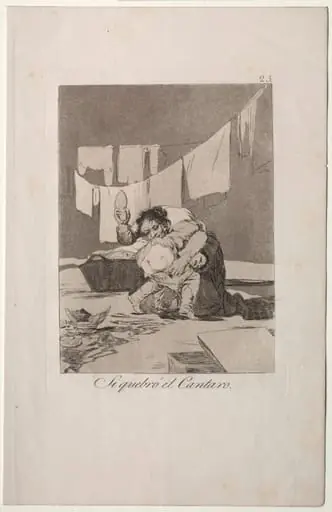 Yes, He Broke the Pot, Plate 25, by Francisco Goya