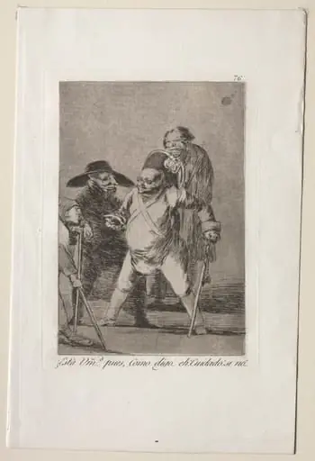 You understand?...Well, as I say...eh! Look out! Otherwise..., Plate 76, by Francisco Goya