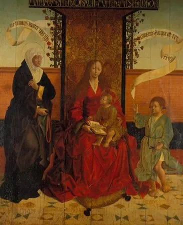 Mary and child, Saint Julita and Saint Guerito., by Francisco Henriques, unspecified, 1505