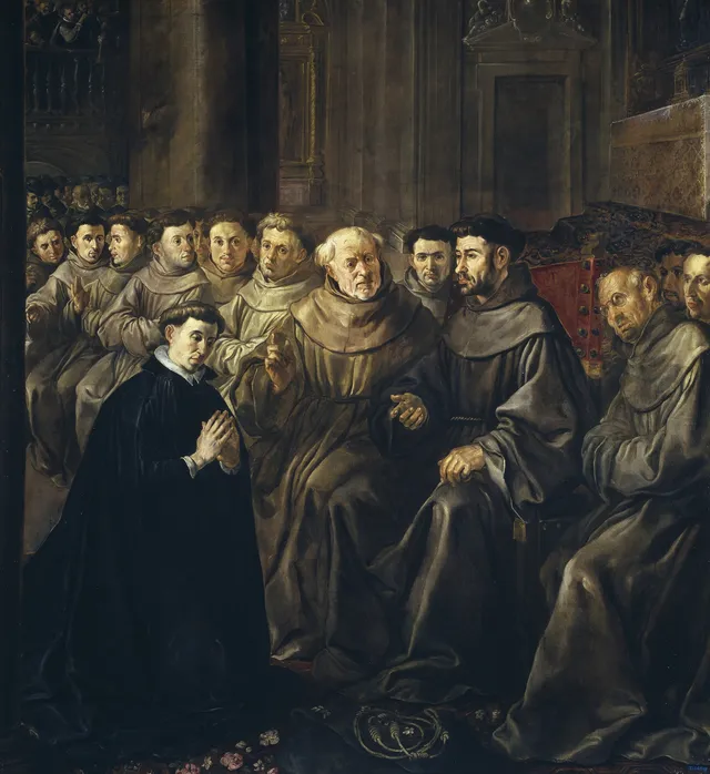 Saint Bonaventure receiving the Habit from Saint Francis