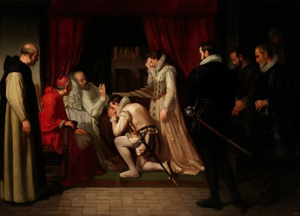 Últimos momentos de Felipe II, by Francisco Jover y Casanova