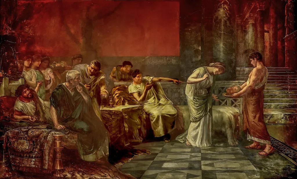 Fulvia y Marco Antonio o La venganza de Fulvia, by Francisco Maura y Montaner, oil, 1894