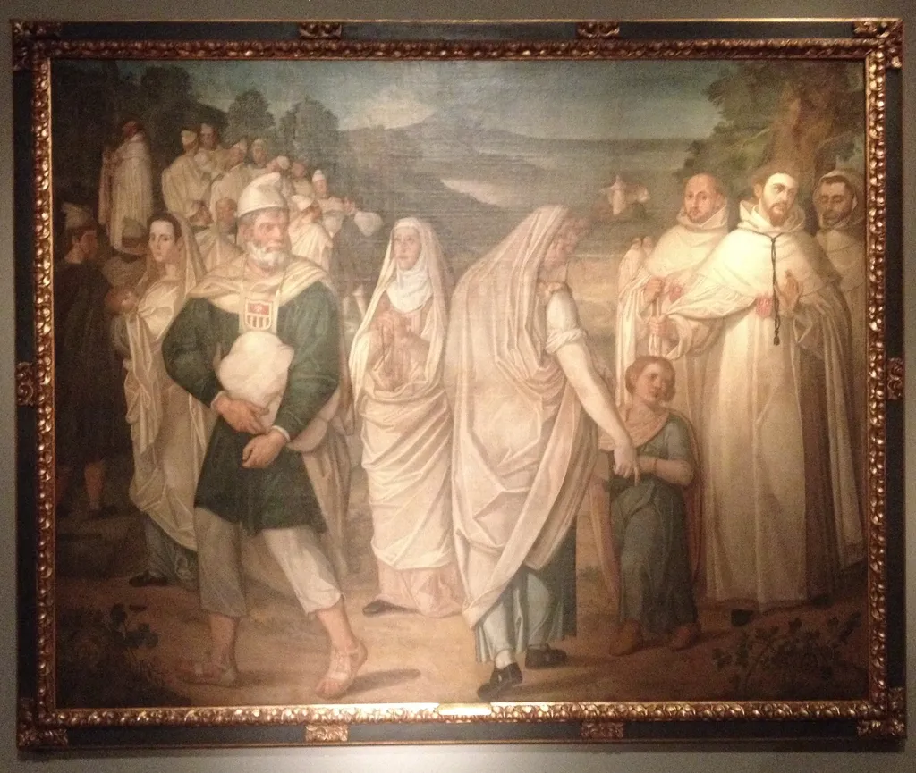 Disembarkation of Captives Ransomed by Saint Peter Nolasco, by Francisco Pacheco, oil, 1602