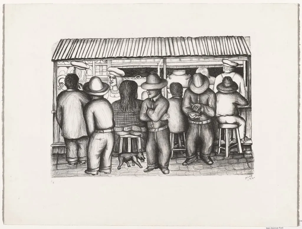 Untitled, by Francisco ("Pancho") Mora, ink, 1943