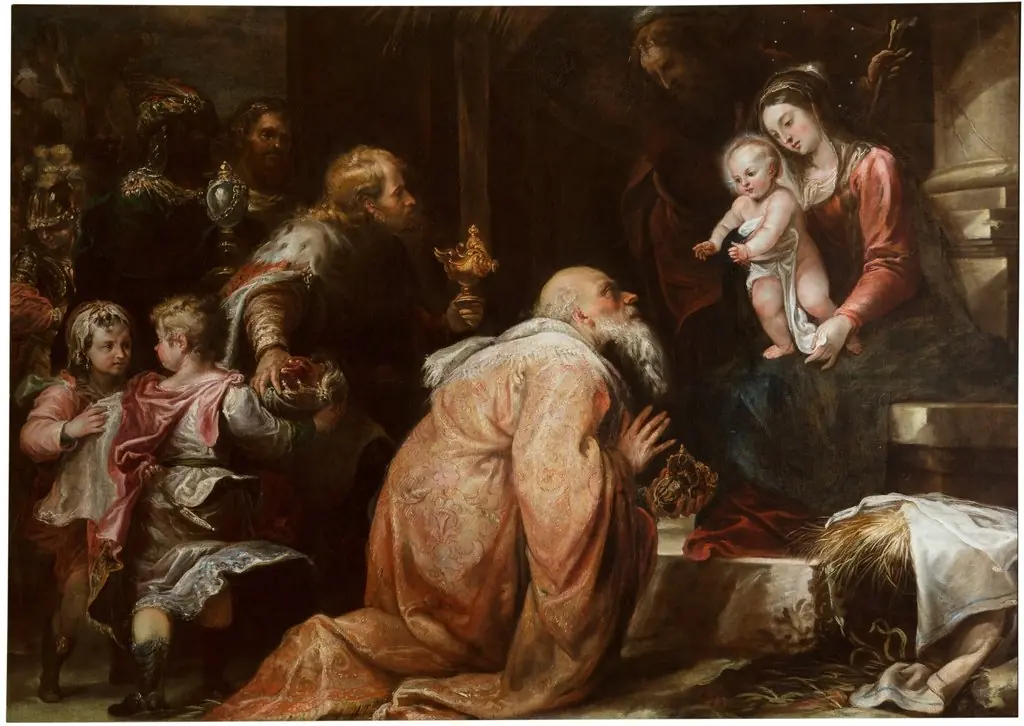 Adoración de los Reyes Magos, by Francisco Rizi