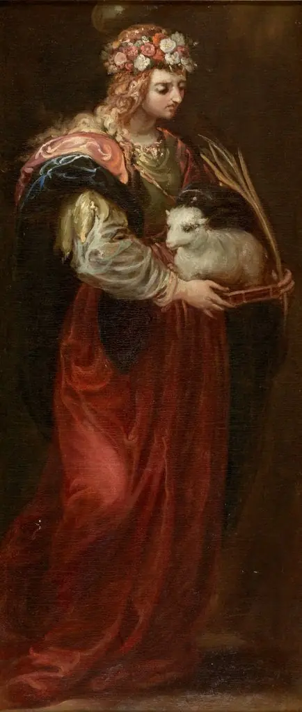 Santa Inés, by Francisco Rizi