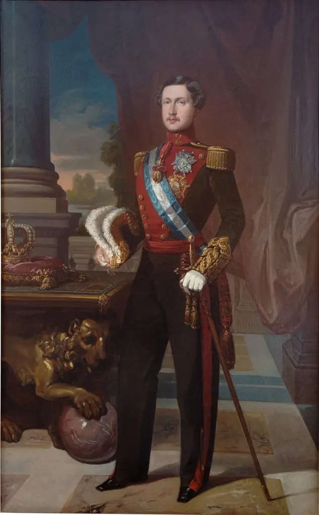 El rey Francisco de Asís con uniforme de capitán general
