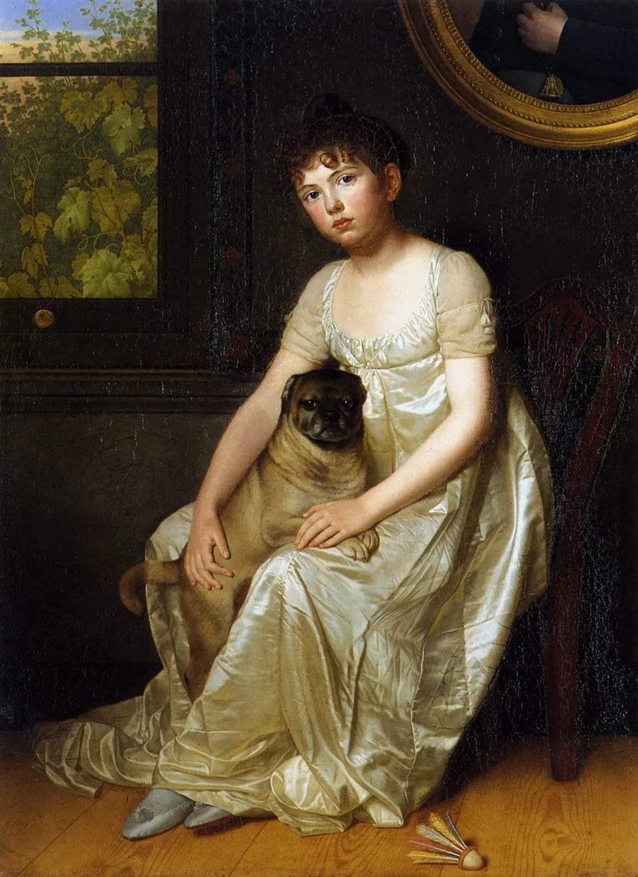Portrait of Sylvie de la Rue, by Franciscus Joseph Octave van der Donckt, oil, 1806