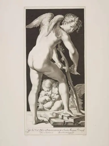 Cupid Cutting His Bow, by Franciscus van der Steen