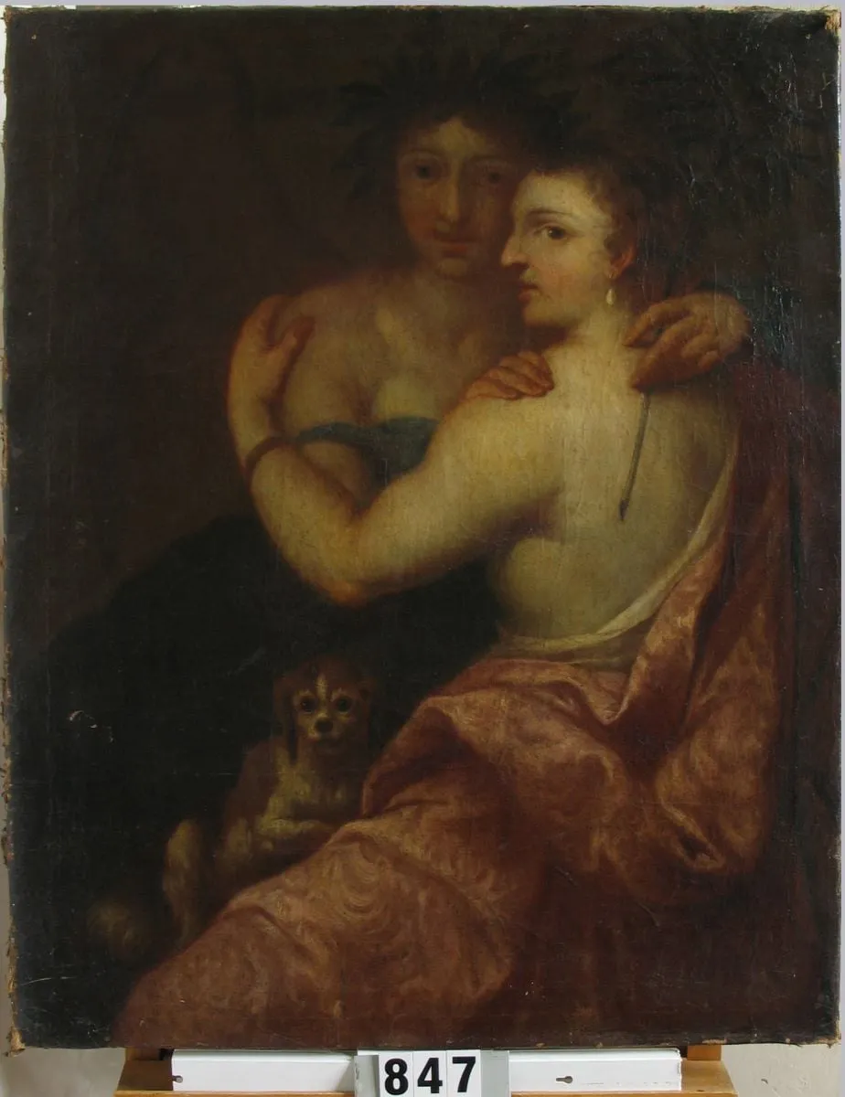 Vertumnus și Pomona (în Reg. Inv.: Prietene), by Franciscus zis Bloosarken sau Blaserken De Neve cel Tânăr