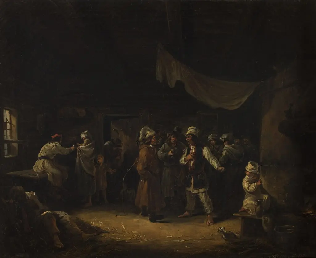 Peasants in an Inn, by Franciszek Kostrzewski