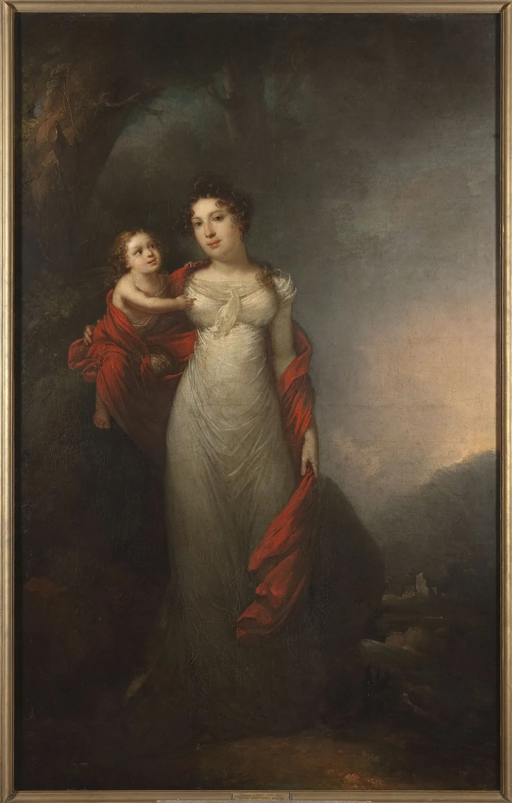 Portrait of Maria Morsztyn with her son, by Franciszek Ksawery Lampi, oil, 1817