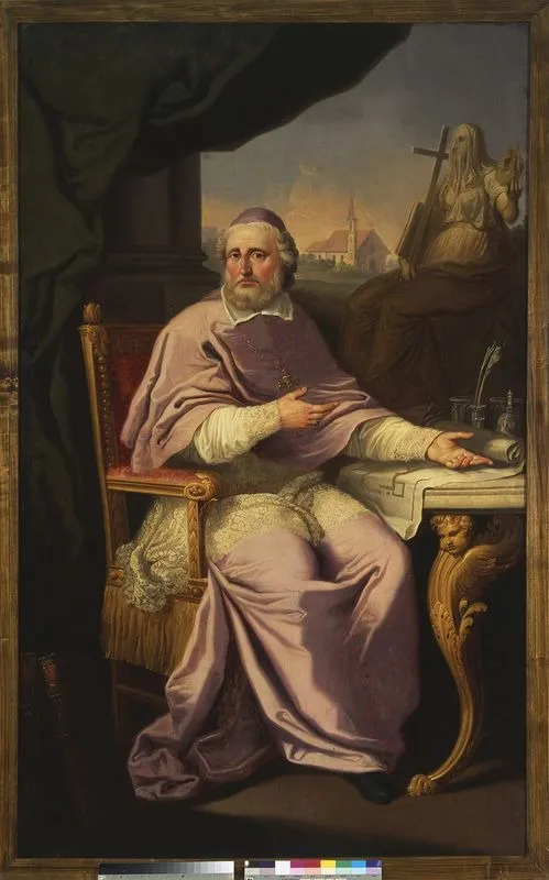 Portrait of Jan Stefan Giedroyc (d. 1803), bishop of Vilnius, by Franciszek Smuglewicz, oil, 1786