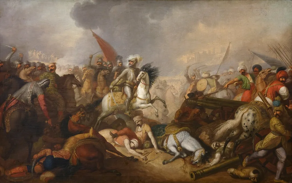 The Battle of Chocim, by Franciszek Smuglewicz, oil, 1786
