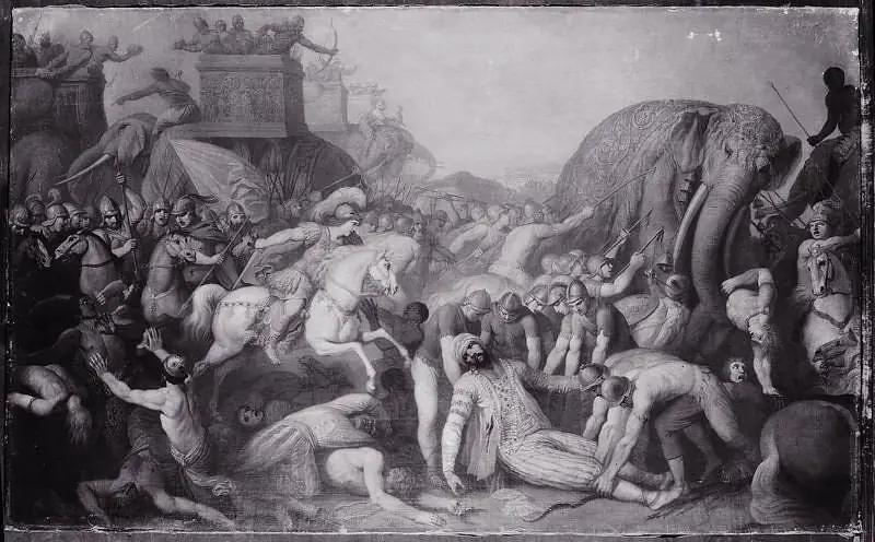 Victory of Alexander the Great over Poros, king of India, in 326, by Franciszek Smuglewicz
