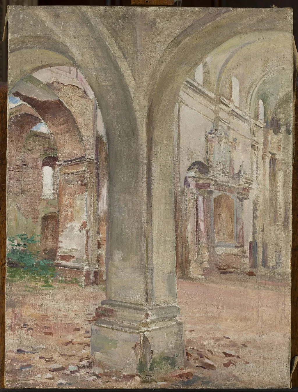 Church interior, by Franciszek Łubieński, oil, 1910