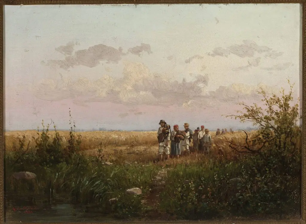 Harvesters returning from the fields, by Franciszek Wastkowski