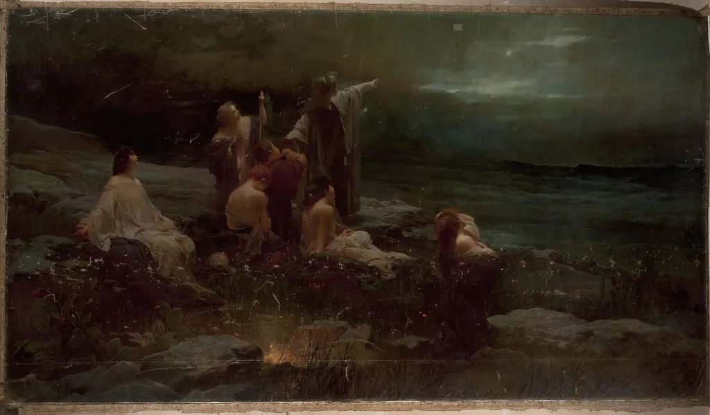Morning star, by Franciszek Żmurko, oil, 1900