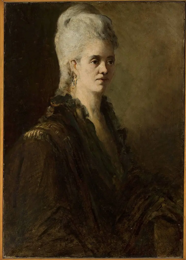 Portrait of a woman – Mrs. Zarewicz (?), by Franciszek Żmurko