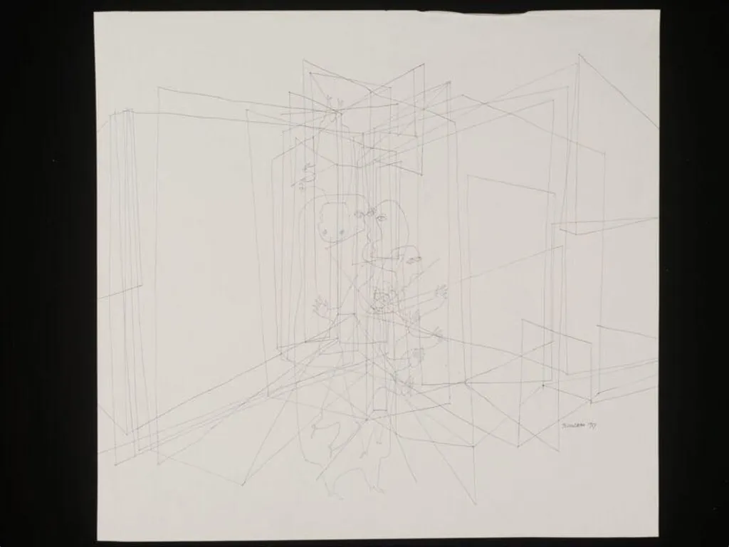 Men in a space-net, by Franciszka Themerson, 1957