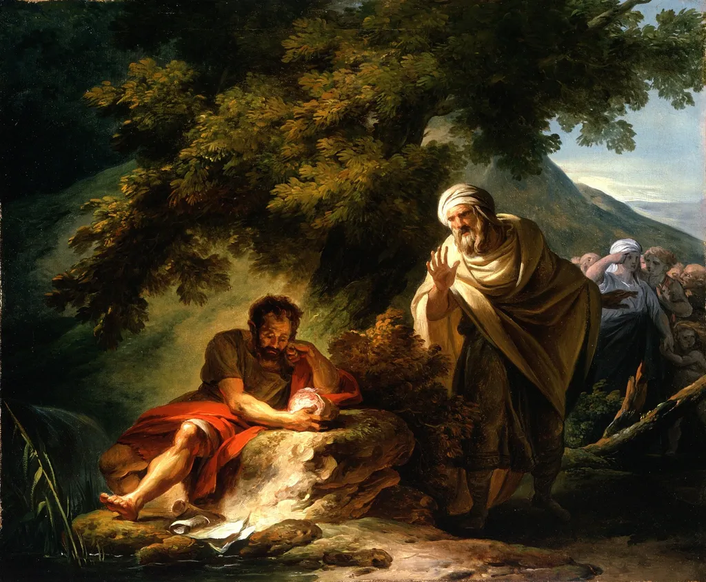 Democritus among the Abderitans, by François-André Vincent, oil, 1796