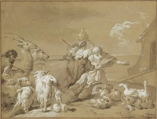 Noah Leading the Animals into the Ark, by François-André Vincent