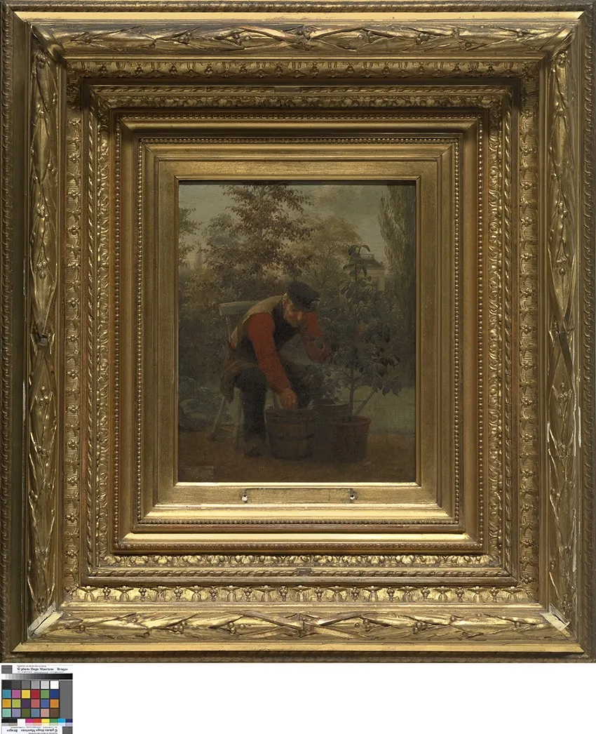 De tuinman, by François Antoine De Bruycker, oil, 1816