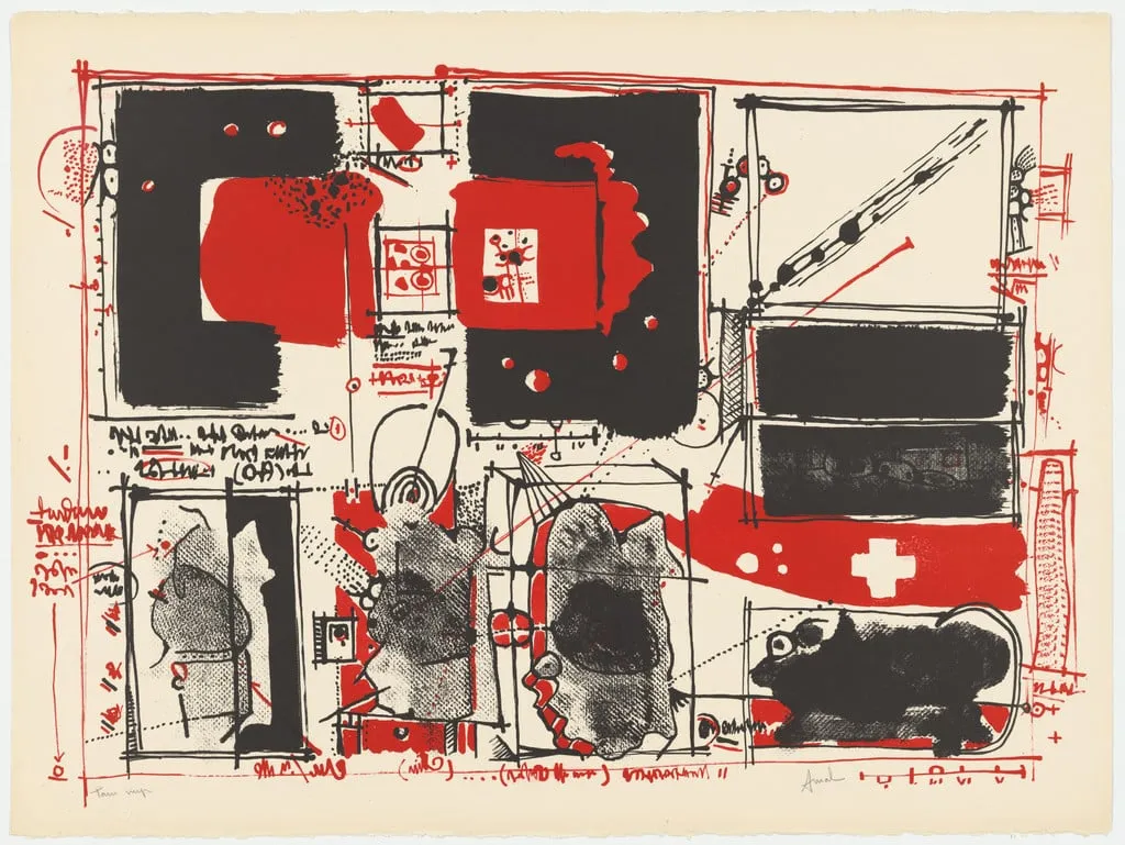 Untitled, by François Arnal, ink, 1962