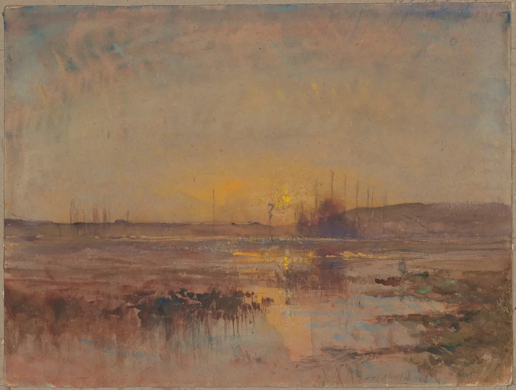 Vicinity of Morestal, by François-Auguste Ravier, watercolor, 1890