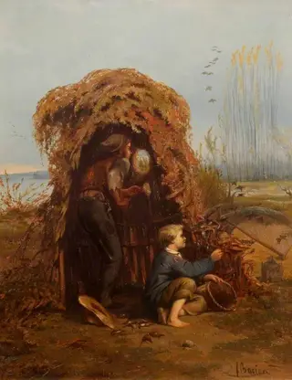 Bird Catching, by François Bocion, 1869