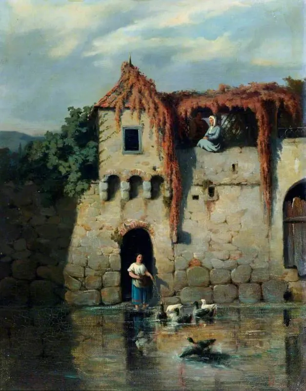 Feeding Ducks, by François Bocion