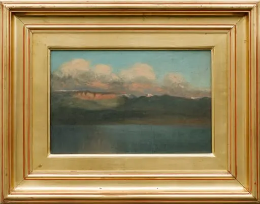 Lac pe înserate, by François Bocion