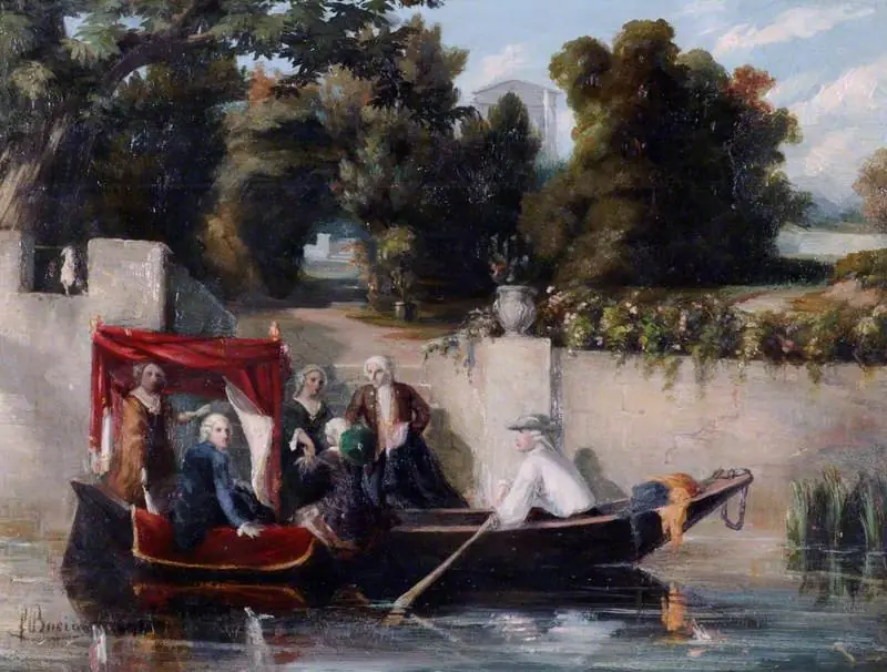 The Embarkation: An Eighteenth Century Costume Piece, by François Bocion