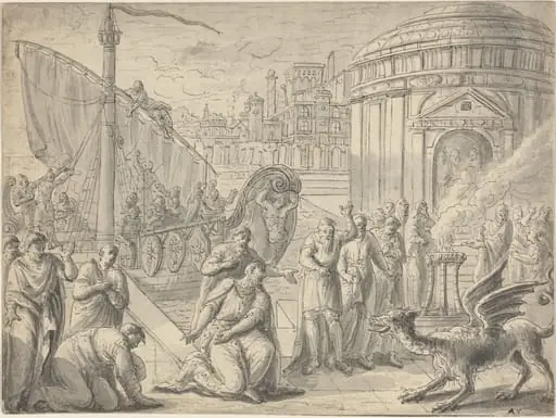 The Arrival of Aesculapius in Rome, by François Boitard