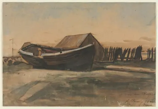 Boat on a Beach, Le Tréport, by François Bonvin