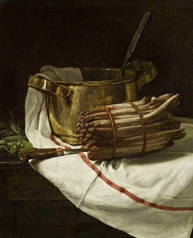 Still-life with Asparagus, by François Bonvin, oil