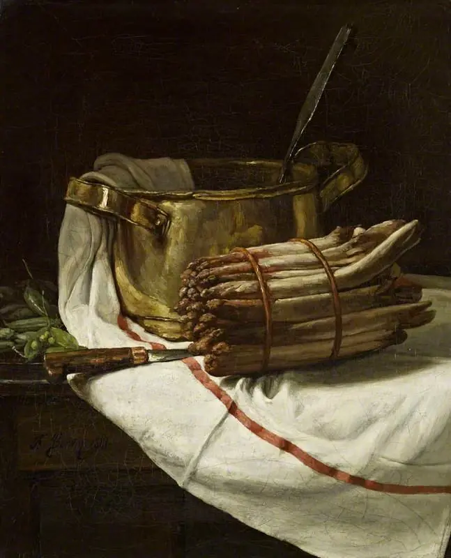 Still-life with Asparagus, by François Bonvin